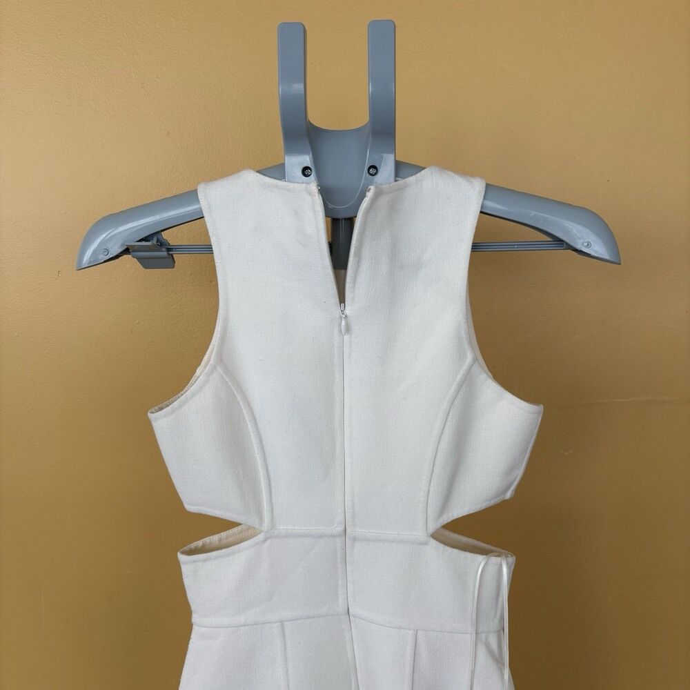 Michael Kors Collection Wool Sheath Dress White Cutout Italy Womens 0 XS - Picture 10 of 14
